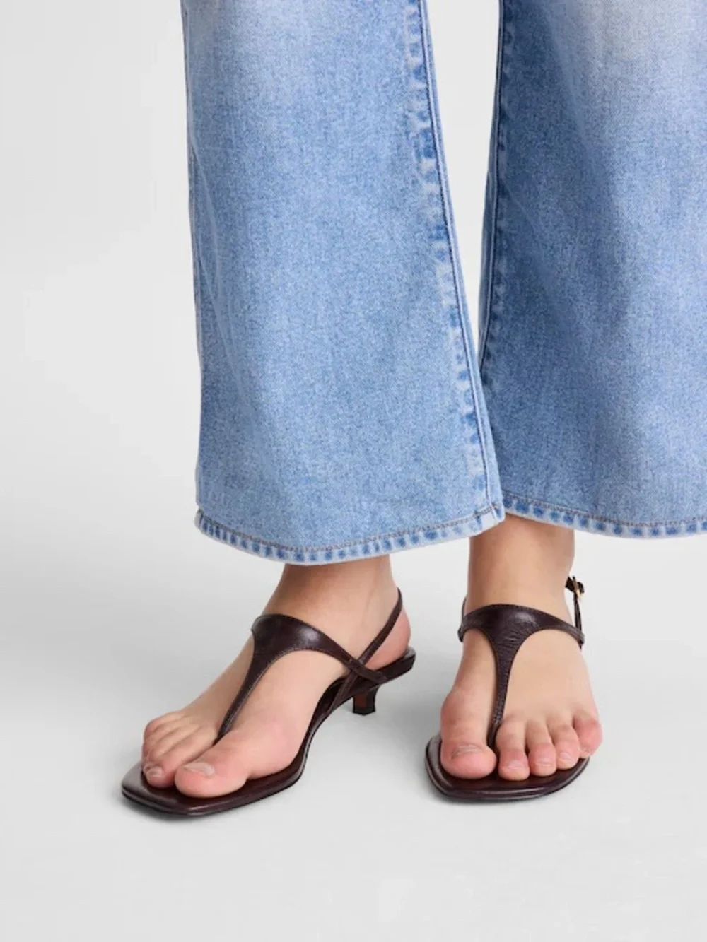 NWT Madewell The Chiara Kitten Heel Slingback Sandal in Espresso Bean Size 8